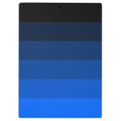 Blauw Zwarte Ombre Strepen Klembord (Achterkant)