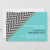 Blauw zwarte verloving - jarig bestaan kaart (Achterkant)