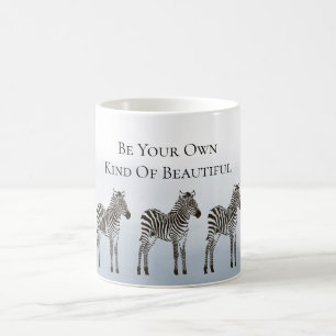 Blauw Zwarte Zebras Wees Je Eigen Soort Mooi Koffiemok