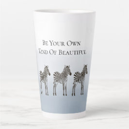Blauw Zwarte Zebras Wees Je Eigen Soort Mooi Latte Mok