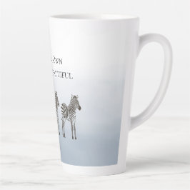 Blauw Zwarte Zebras Wees Je Eigen Soort Mooi Latte Mok