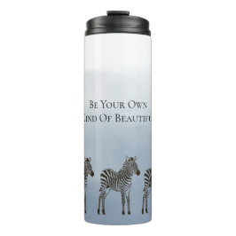 Blauw Zwarte Zebras Wees Je Eigen Soort Mooi Thermosbeker