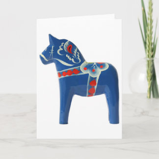 Blauw Zweeds Paard Dala Kaart