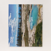 Blauw zwembad in Yellowstone Legpuzzel (Verticaal)