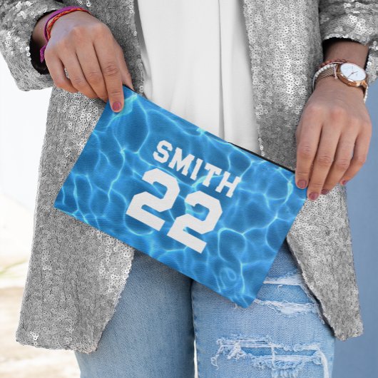 Blauw Zwembad Sport Foto Etui