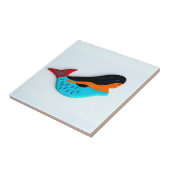 blauw zwembad tegeltje (Zijkant)