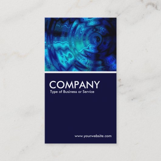 Blauw zwembad visitekaartje (Voorkant)