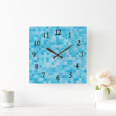 Blauw Zwembad Wandklok (Huis)