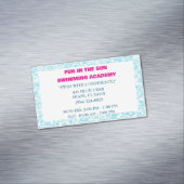 Blauw Zwembad Water Zwemlessen Magnetisch Visitekaartje (Voorbeeld)