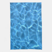 Blauw zwembad waterpatroon theedoek (Verticaal)