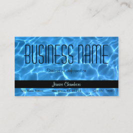 Blauw zwembandpatroon visitekaartje