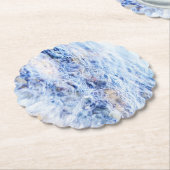 Blauw zwemwater kartonnen onderzetters (Gekanteld)