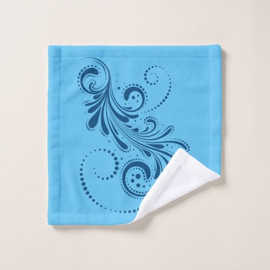 Blauw zwenkwit en blauwe strepen badhanddoekset bad handdoek (Wasdoekje)