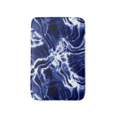 Blauw zwieppatroon badmat (Voorkant Verticaal)