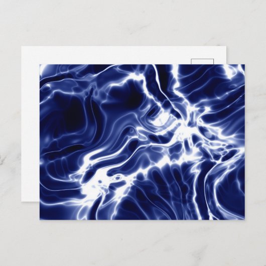 Blauw zwieppatroon briefkaart (Voorkant / Achterkant)