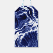 Blauw zwieppatroon cadeaulabel (Achterkant)