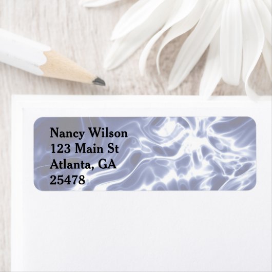 Blauw zwieppatroon etiket (Insitu)