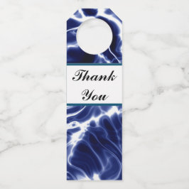 Blauw zwieppatroon flessenhanger