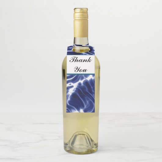 Blauw zwieppatroon flessenhanger (Op fles)