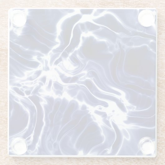 Blauw zwieppatroon glazen onderzetter (Achterkant)