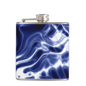 Blauw zwieppatroon heupfles (Voorkant)