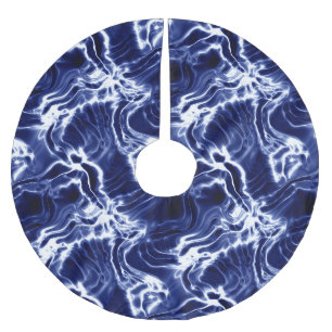 Blauw zwieppatroon kerstboom rok