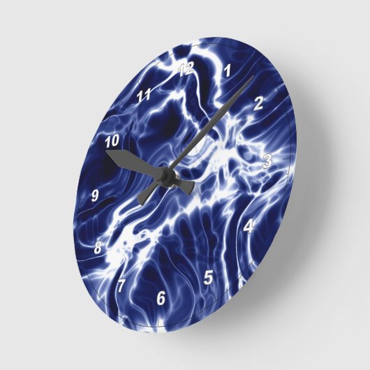 Blauw zwieppatroon  ronde klok (Hoek)