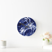 Blauw zwieppatroon  ronde klok (Huis)