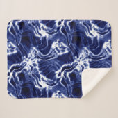 Blauw zwieppatroon sherpa deken (Voorkant (horizontaal))