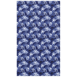 Blauw zwieppatroon tafelkleed