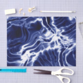 Blauw zwieppatroon tissuepapier (Craft)