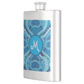 Blauwachtig - Gevederde Paisley Flacon (Links)