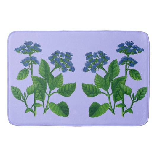 blauwbaardbloemdruk badmat (Voorkant)