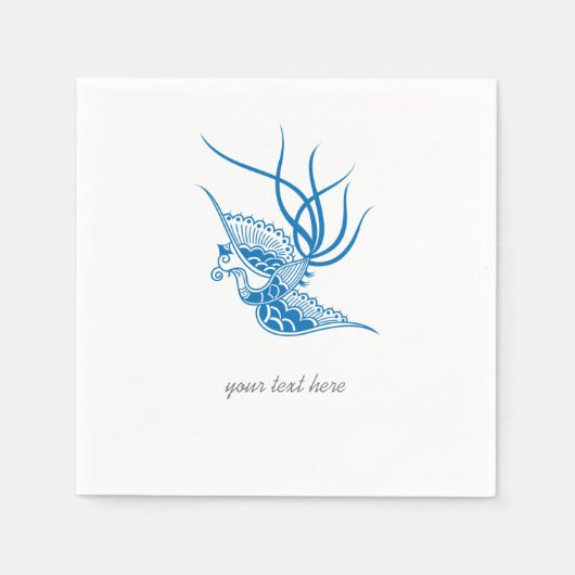 Blauwbaderdepapier servet (Voorkant)