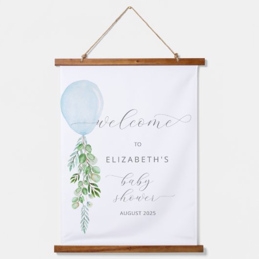Blauwballonvaarder Baby shower Hangend Wandkleed
