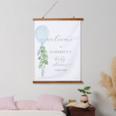 Blauwballonvaarder Baby shower Hangend Wandkleed