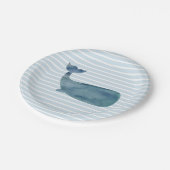 Blauwband voor walvisvisserij papieren bordje (Gekanteld)