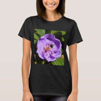 Blauwbandbij op Mauve Blauwe Tongel Australische B T-shirt