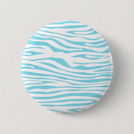 Blauwbandpatroon met Zebra Ronde Button 5,7 Cm (Voorkant)