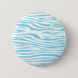 Blauwbandpatroon met Zebra Ronde Button 5,7 Cm