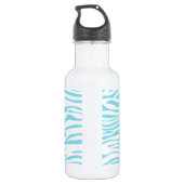 Blauwbandpatroon met Zebra Waterfles (Achterkant)