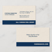 Blauwbandwerkbedrijf Visitekaartje (Voorkant / Achterkant)