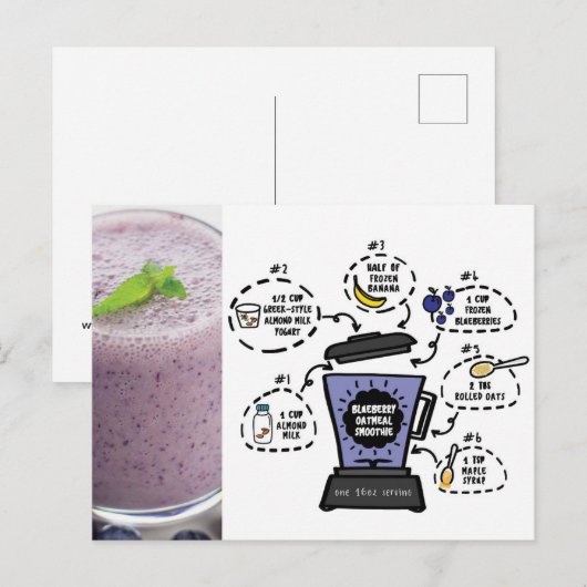 Blauwbeendermeel Vloeibaard recept Briefkaart (Voorkant / Achterkant)