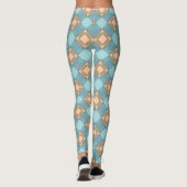 Blauwbeige vlecht leggings (Achterkant)