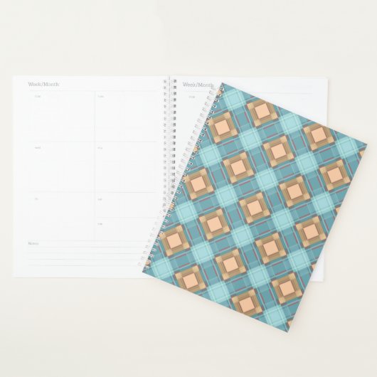 Blauwbeige vlecht planner (Display)