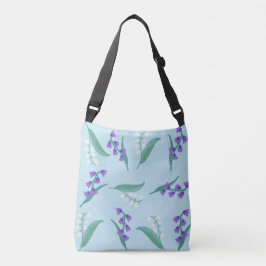 Blauwbellen en sneeuwklokjes crossbody tas