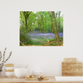 Blauwbellen in Bossen Poster (Keuken)