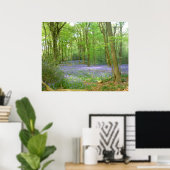 Blauwbellen in Bossen Poster (Thuiskantoor)