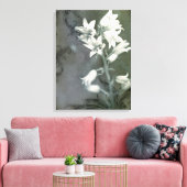 Blauwbellen in zwart-wit canvas afdruk (Insitu (Woonkamer))