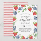 Blauwbes aardbeienbessen en zoete Berry, eerste ve Kaart (Voorkant / Achterkant)